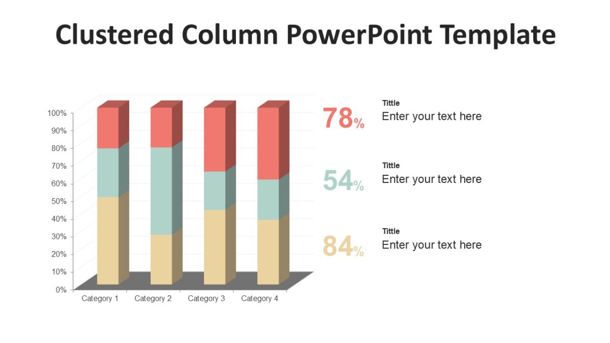 Clustered Column PowerPoint Template PPTUniverse