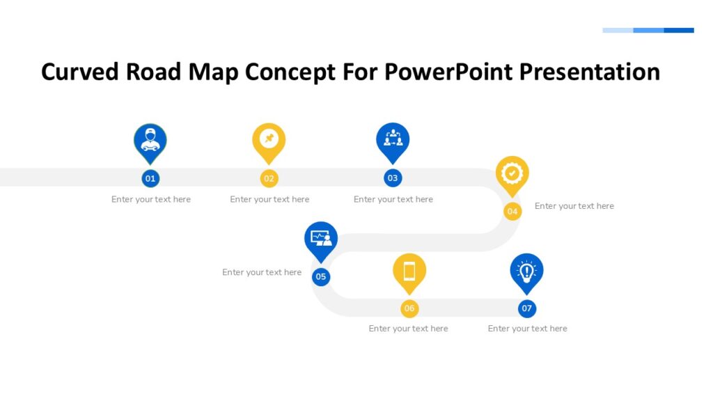 Curved Road Map Concept For Powerpoint Presentation Pptuniverse