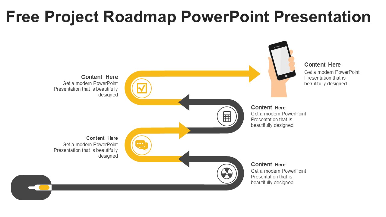 Free Project Roadmap Powerpoint Presentation Pptuniverse