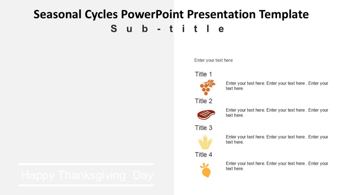 Seasonal Cycles PowerPoint Presentation Template PPTUniverse