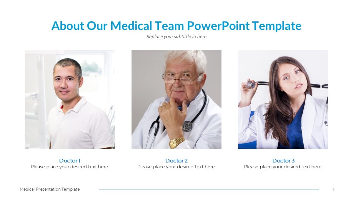 About Our Medical Team Powerpoint Template - Pptuniverse