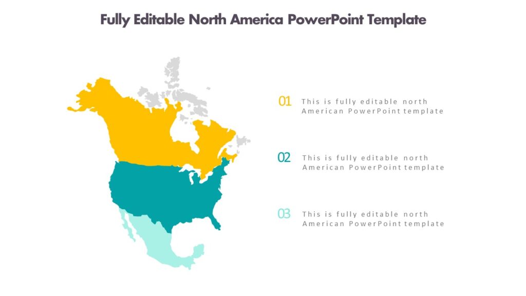 Fully Editable North America PowerPoint Template PPTUniverse