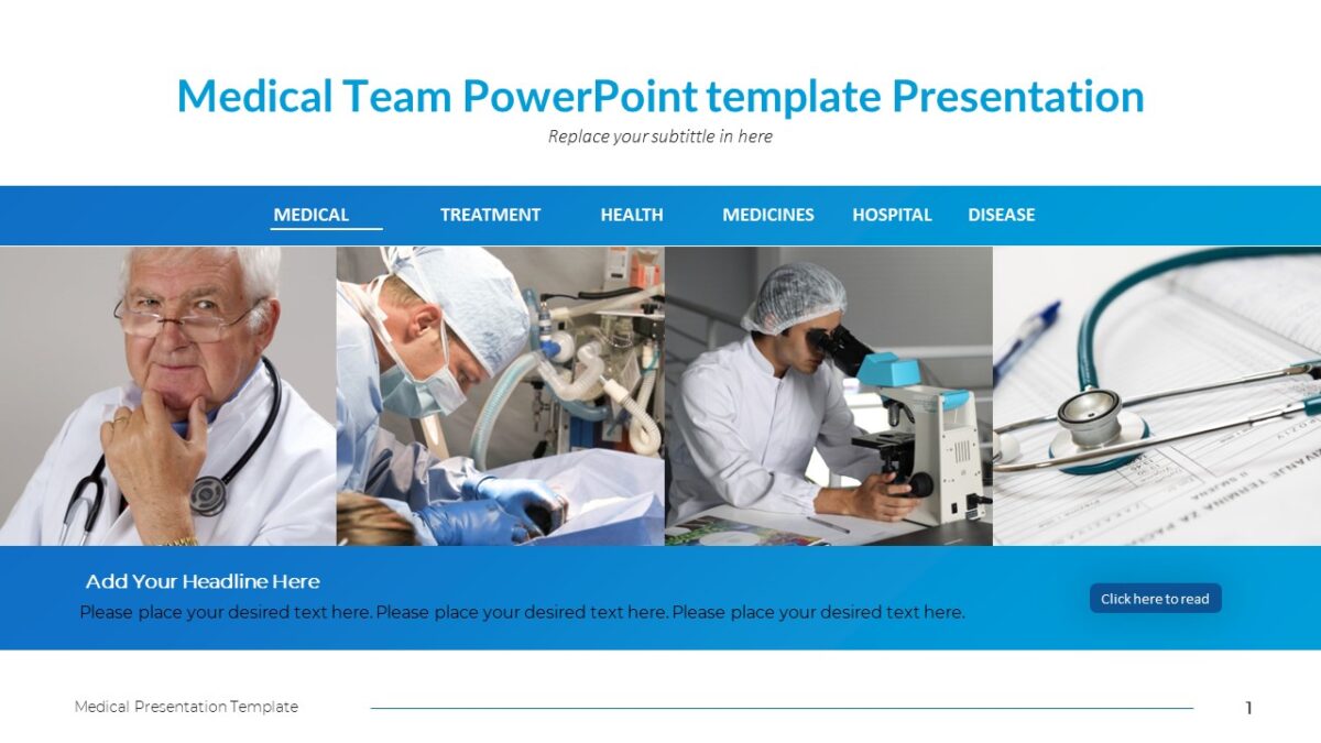 Medical Team PowerPoint template Presentation - PPTUniverse