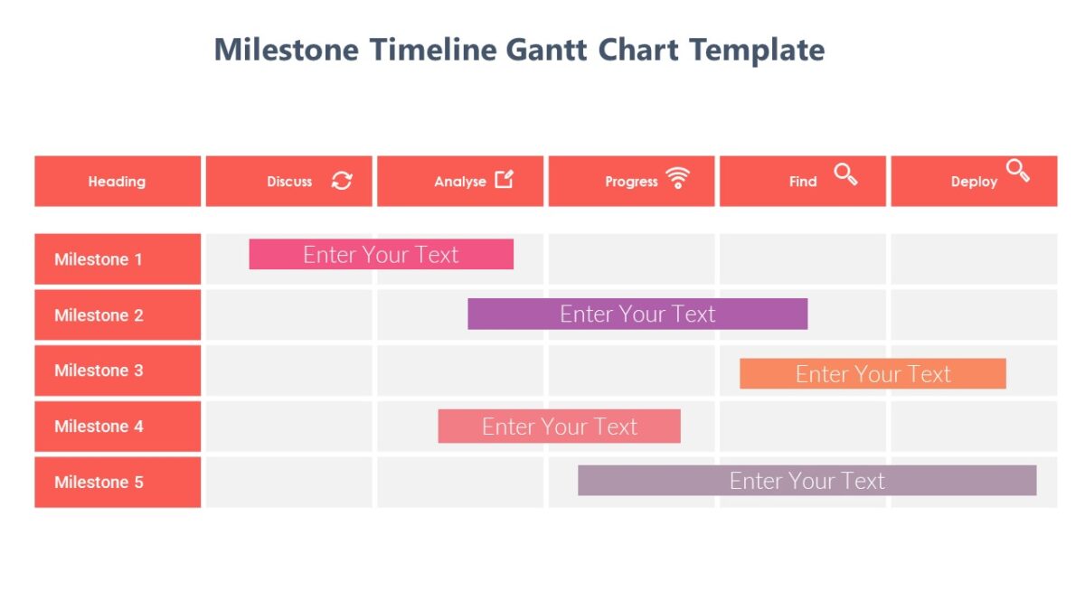 Milestone Timeline Gantt Chart Template Pptuniverse