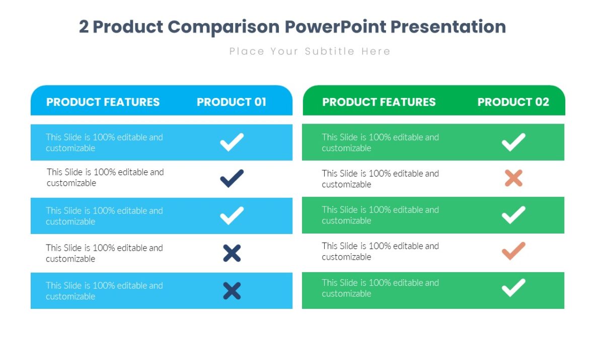 Product Comparison PowerPoint Templates And Google Slides - PPTUniverse