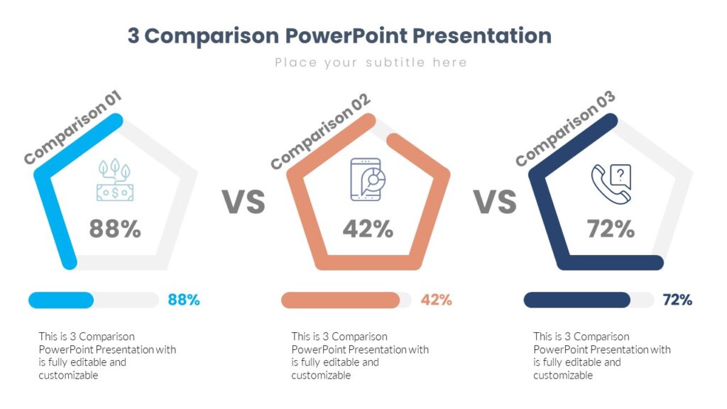 3 Comparison PowerPoint Presentation - PPTUniverse