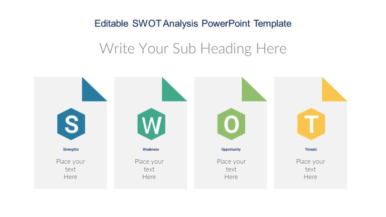 Editable SWOT Analysis PowerPoint Template - PPTUniverse