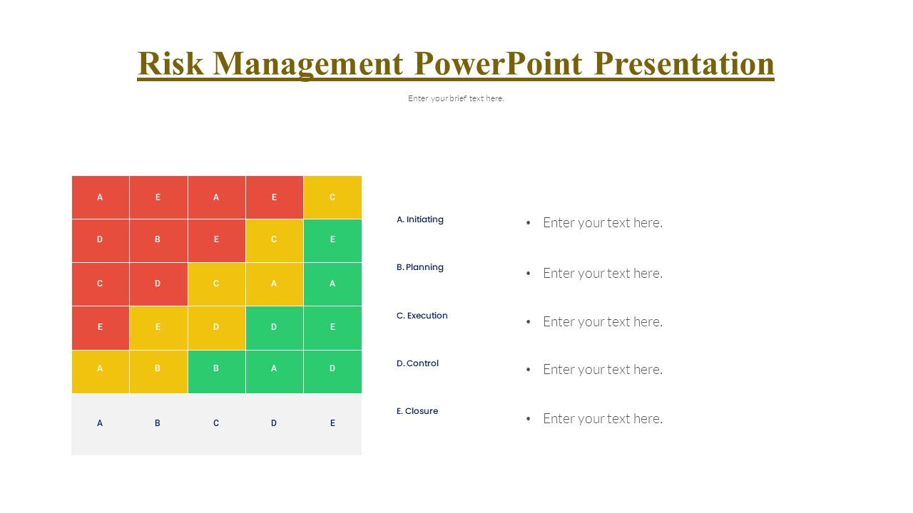 presentation for risk management
