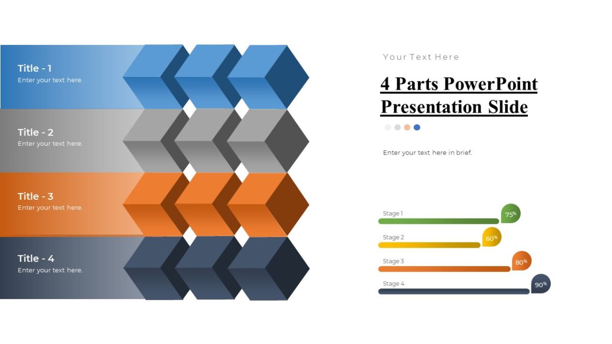 4 Parts PowerPoint Presentation Slide - PPTUniverse