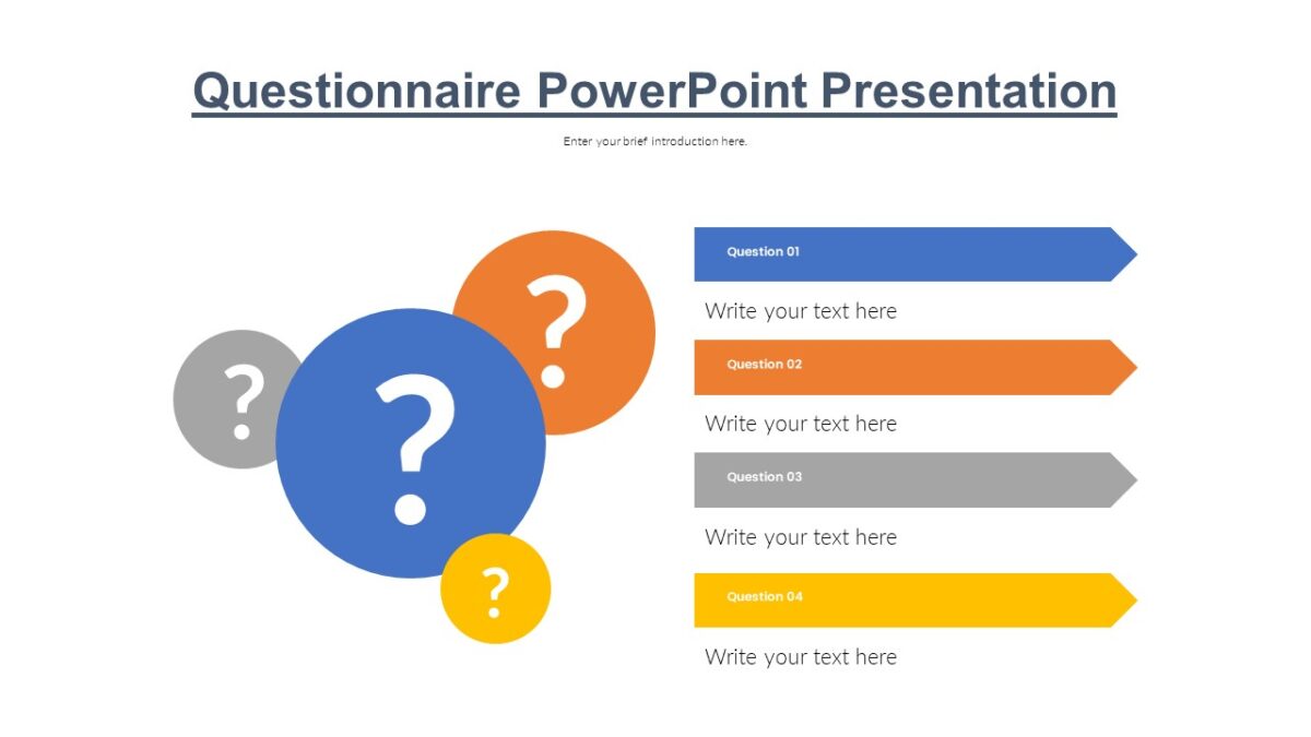 presentation of a questionnaire