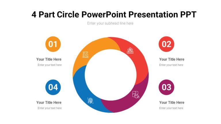 4 Part Circle PowerPoint Presentation PPT - PPTUniverse