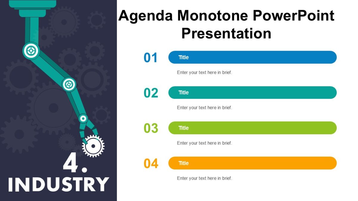 Agenda Monotone Powerpoint Presentation - Pptuniverse