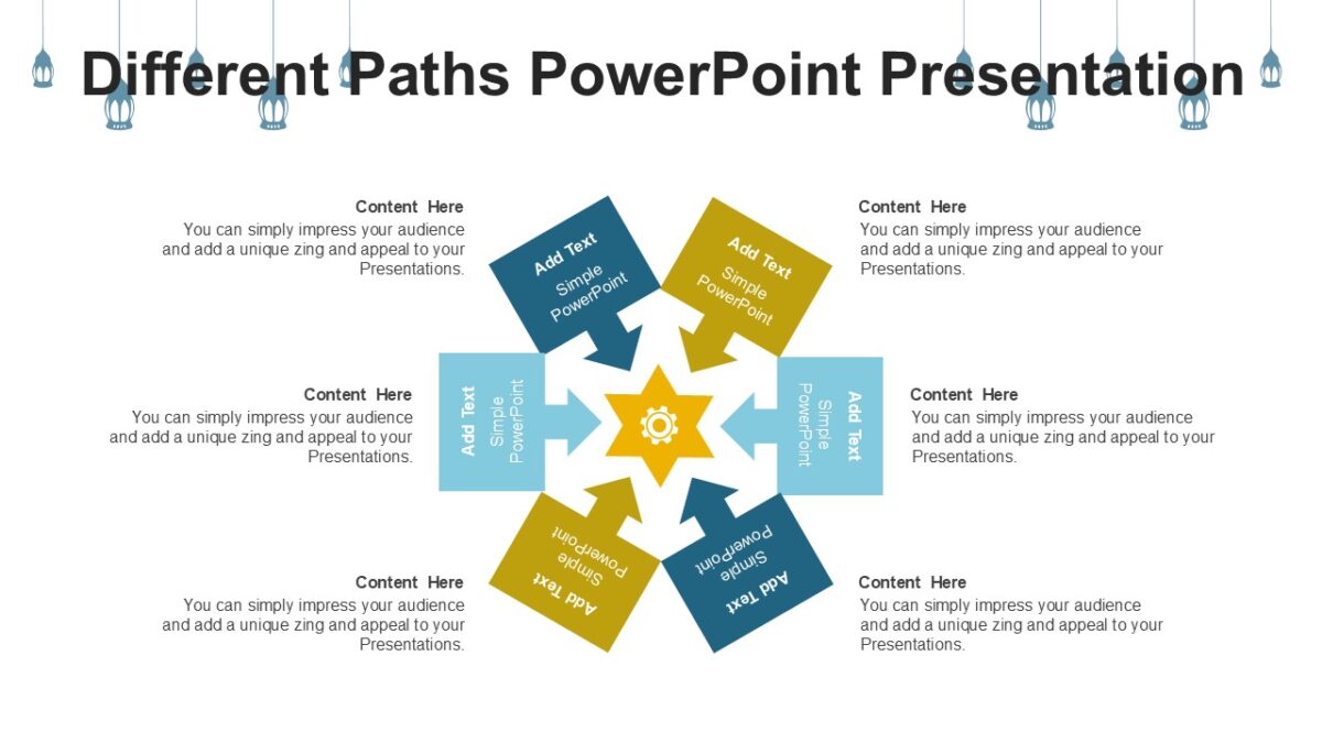 Different Paths PowerPoint Presentation PPTUniverse